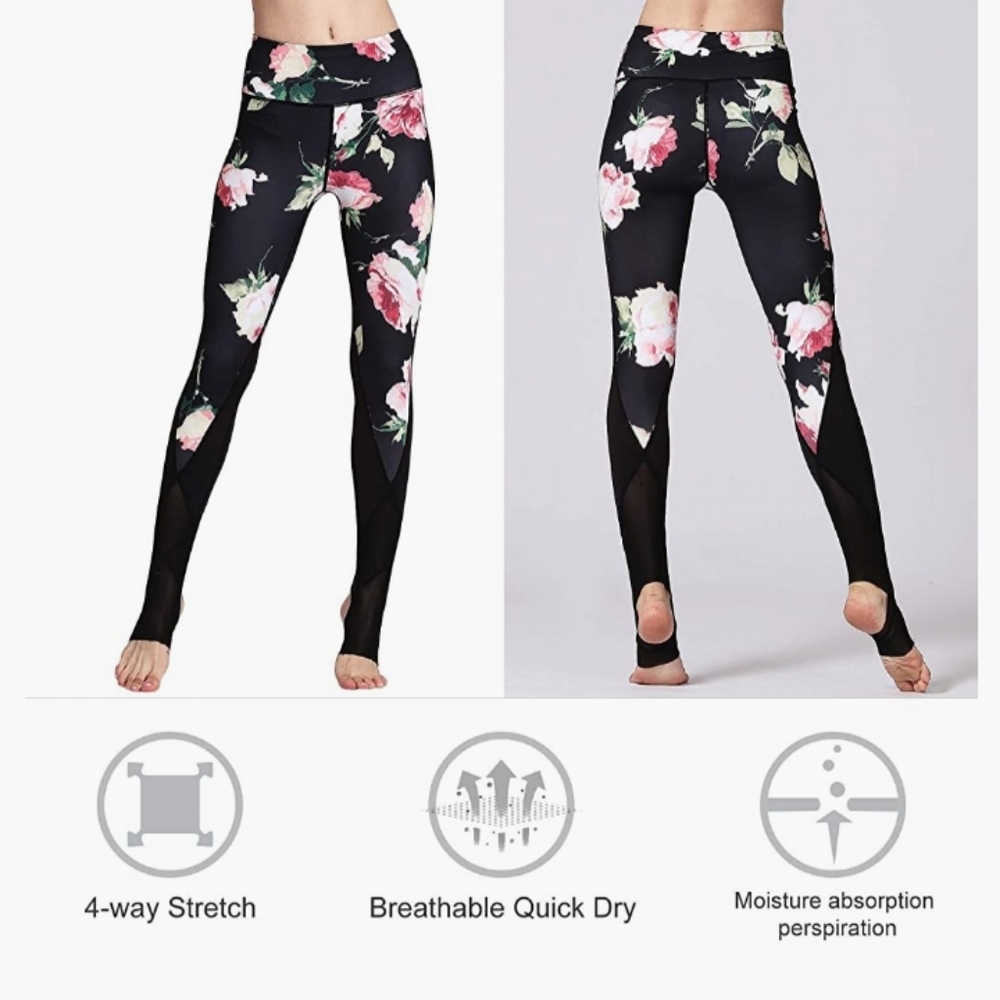 Over The Heel Rose Leggings